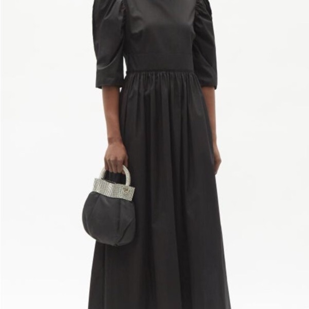 BROCK COLLECTION Quartine Gathered Cotton-Poplin Dress